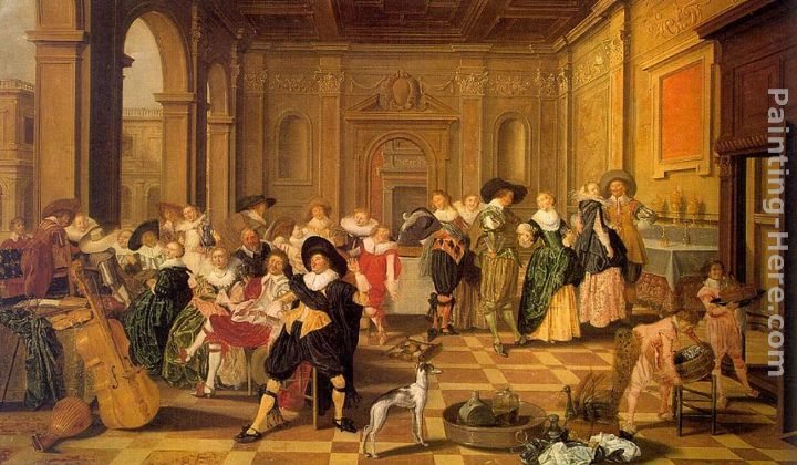 Dirck Hals Banquet Scene in a Renaissance Hall